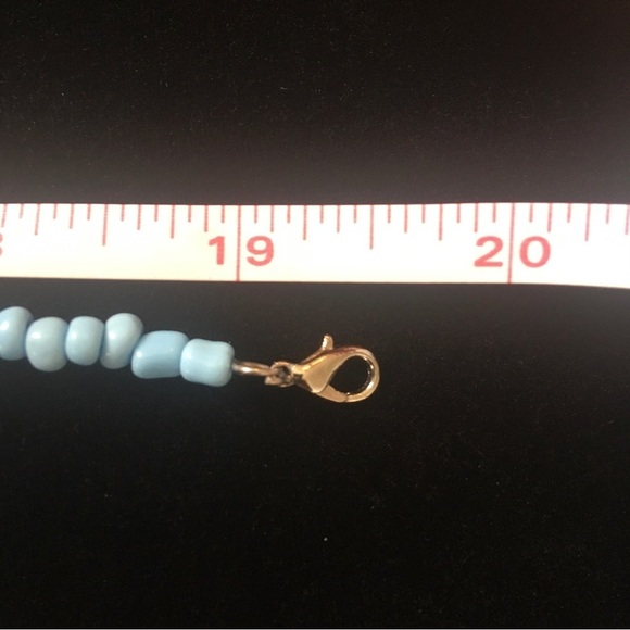 Blue and Teal Double Circle Pendant Necklace - Picture 7 of 8